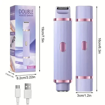 Rasoir Électrique Portable 2-en-1 Double Tête – Épilation Indolore | ZEPH