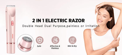 Rasoir Électrique 2-en-1 IPX7 Étanche – Bikini & Corps | ZEPH