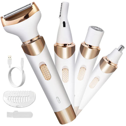 Épilateur Électrique 4-en-1 – Corps, Visage, Sourcils & Nez | ZEPH